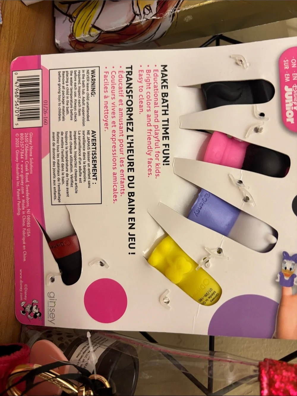 Disney BATH TIME Finger Puppets